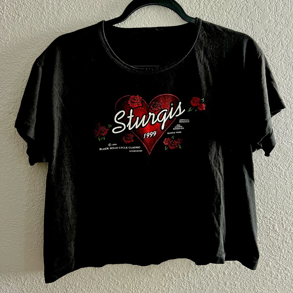 VTG Sturgis 1999 black cropped tee